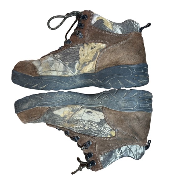 Brahma Trophy Waterproof Hiking Boots Size 12 Mossy Oak Camo and Brown Suede - Picture 10 of 12